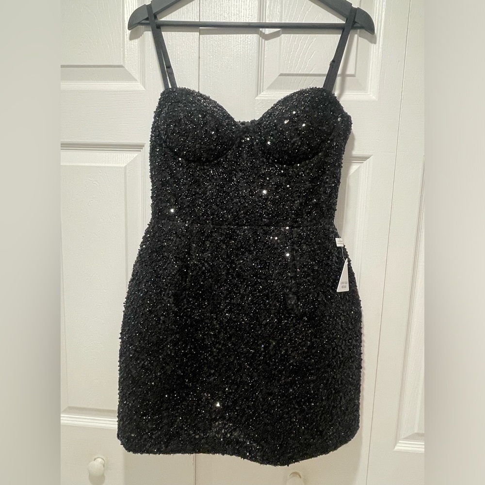 Nadine Merabi Tara Black Dress NWT - size S/M - Picture 7 of 15